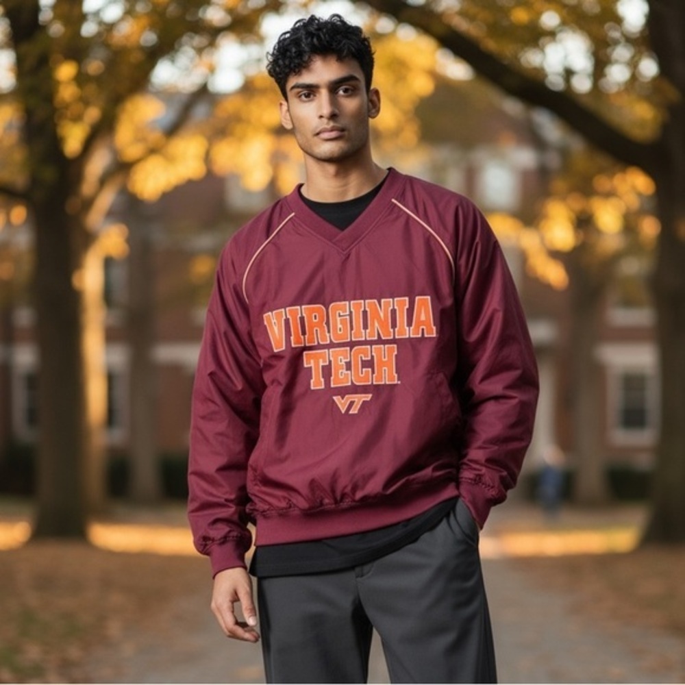 NWOT‎ TEAM APPAREL VIRGINIA TECH PULLOVER MENS SIZE SMALL
